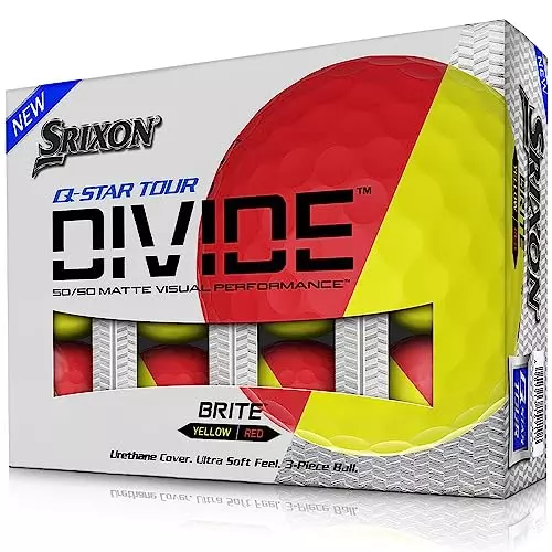 Srixon Q-Star Tour Divide Golf Balls provide a perfect balance of distance and control that comes with a dual-color design to aid in easily finding your golf ball in fall conditions