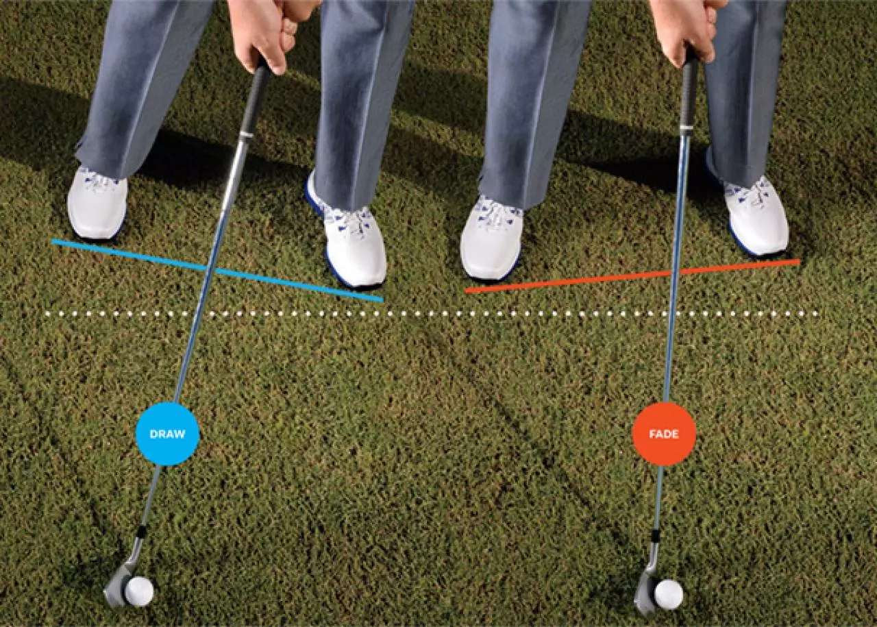 Your club path should start a bit more inside when taking the club back. To help support this, the angle of your body needs to change. Naturally, this should force you to feel like you’re aiming further right than you might want, but that’s part of the point!